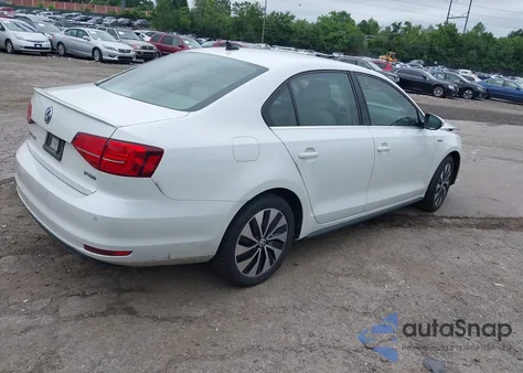 2015 Volkswagen Jetta Hybrid Sel Premium from USA, damaged, VIN 3VW637AJXFM307549